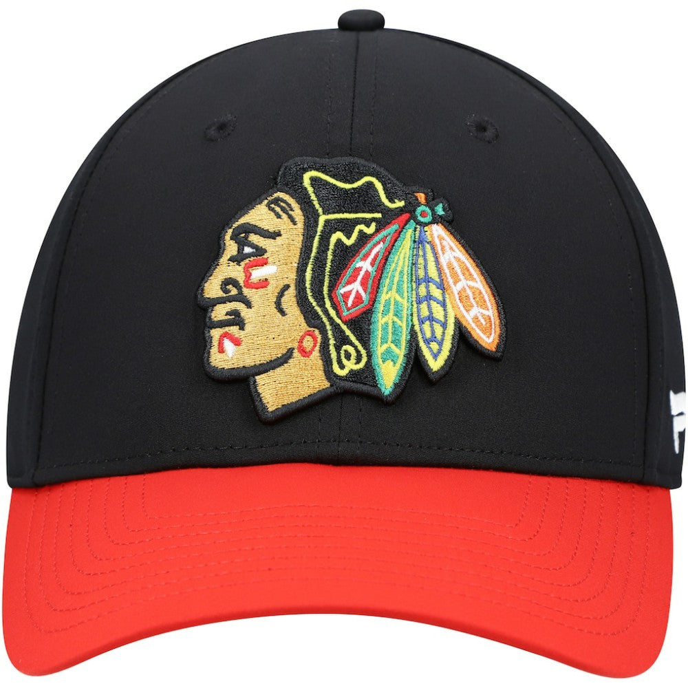 NHL Black Chicago Blackhawks Fanatics Core Primary Logo Flex Hat