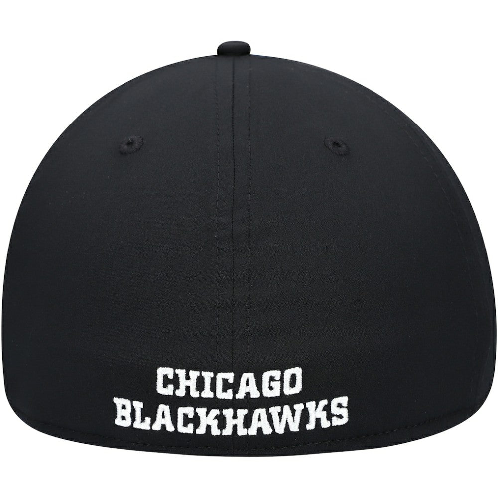 NHL Black Chicago Blackhawks Fanatics Core Primary Logo Flex Hat