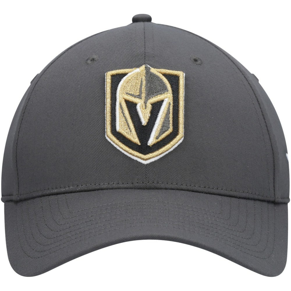 NHL Charcoal Vegas Golden Knights Fanatics Logo Core Adjustable Hat