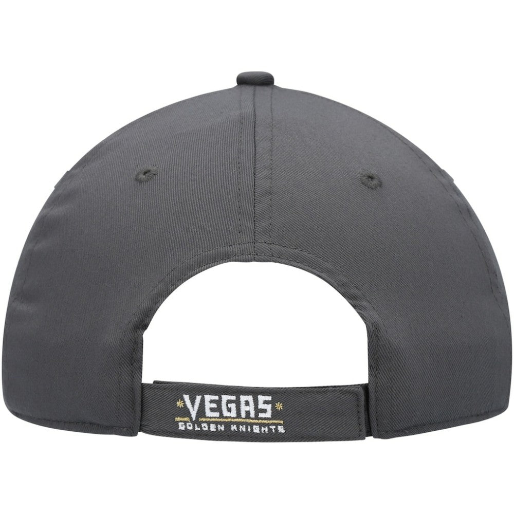 NHL Charcoal Vegas Golden Knights Fanatics Logo Core Adjustable Hat