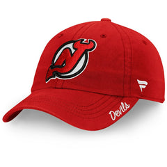 NHL Red New Jersey Devils Fanatics Women's Core Primary Logo Adjustable Hat
