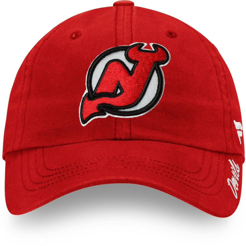 NHL Red New Jersey Devils Fanatics Women's Core Primary Logo Adjustable Hat