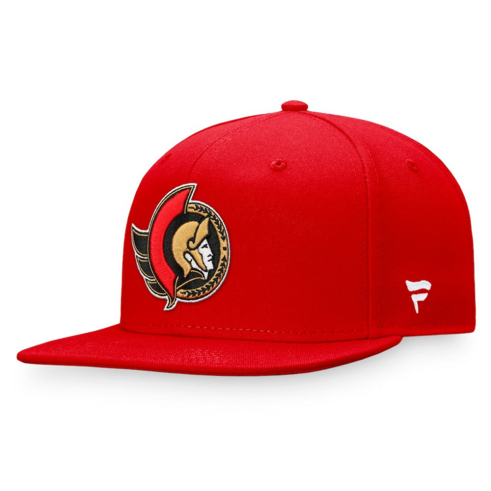 NHL Red Ottawa Senators Fanatics Core Primary Logo Fitted Hat
