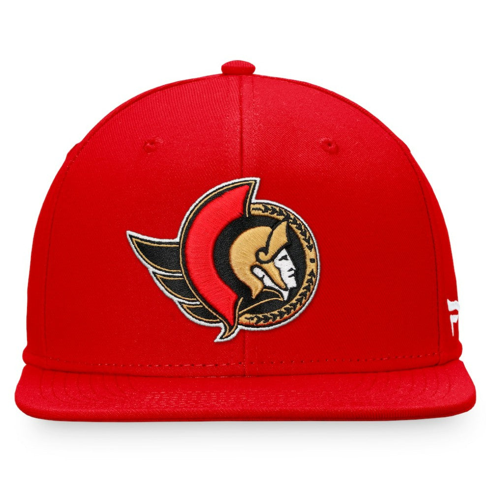NHL Red Ottawa Senators Fanatics Core Primary Logo Fitted Hat