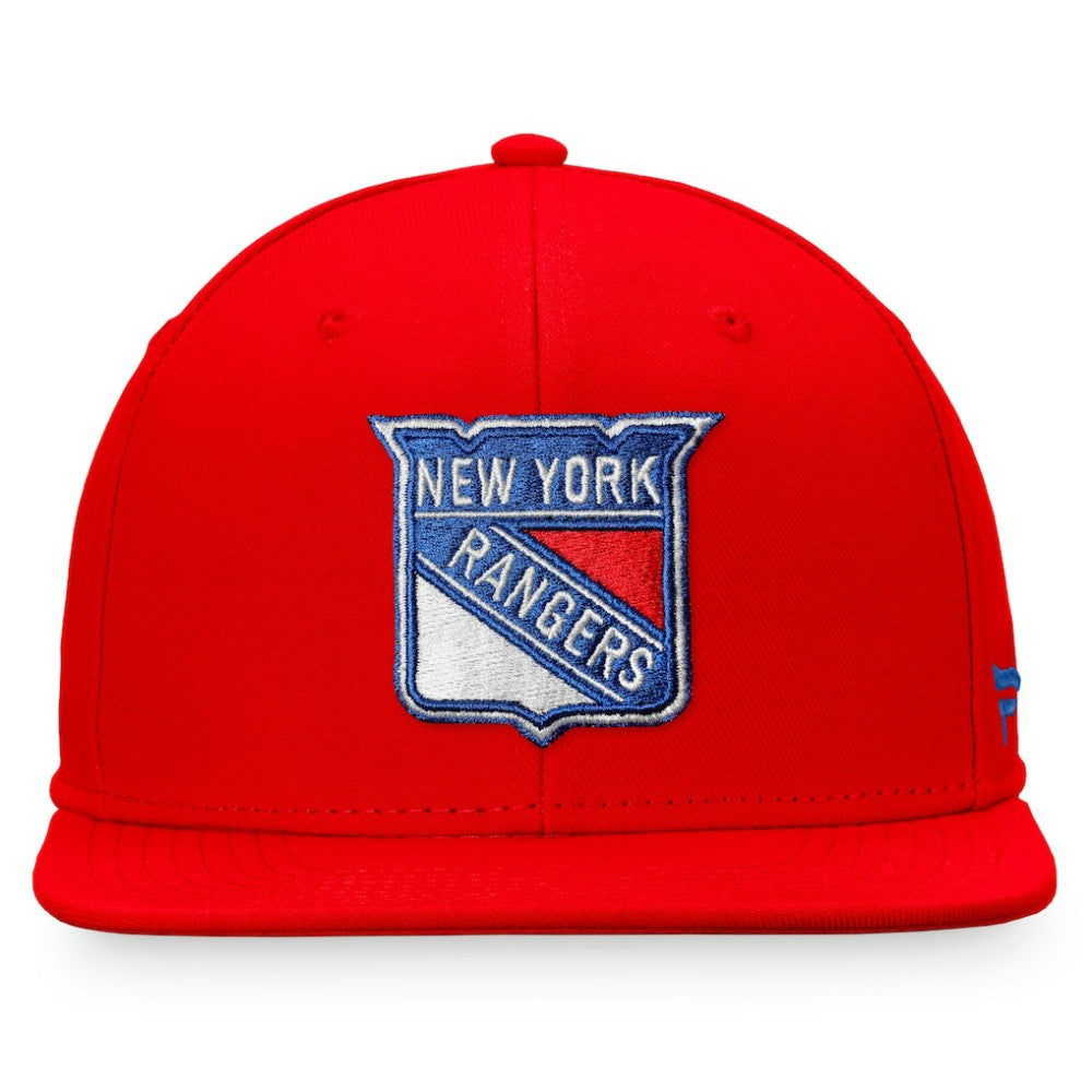 NHL Red New York Rangers Fanatics Core Primary Logo Fitted Hat