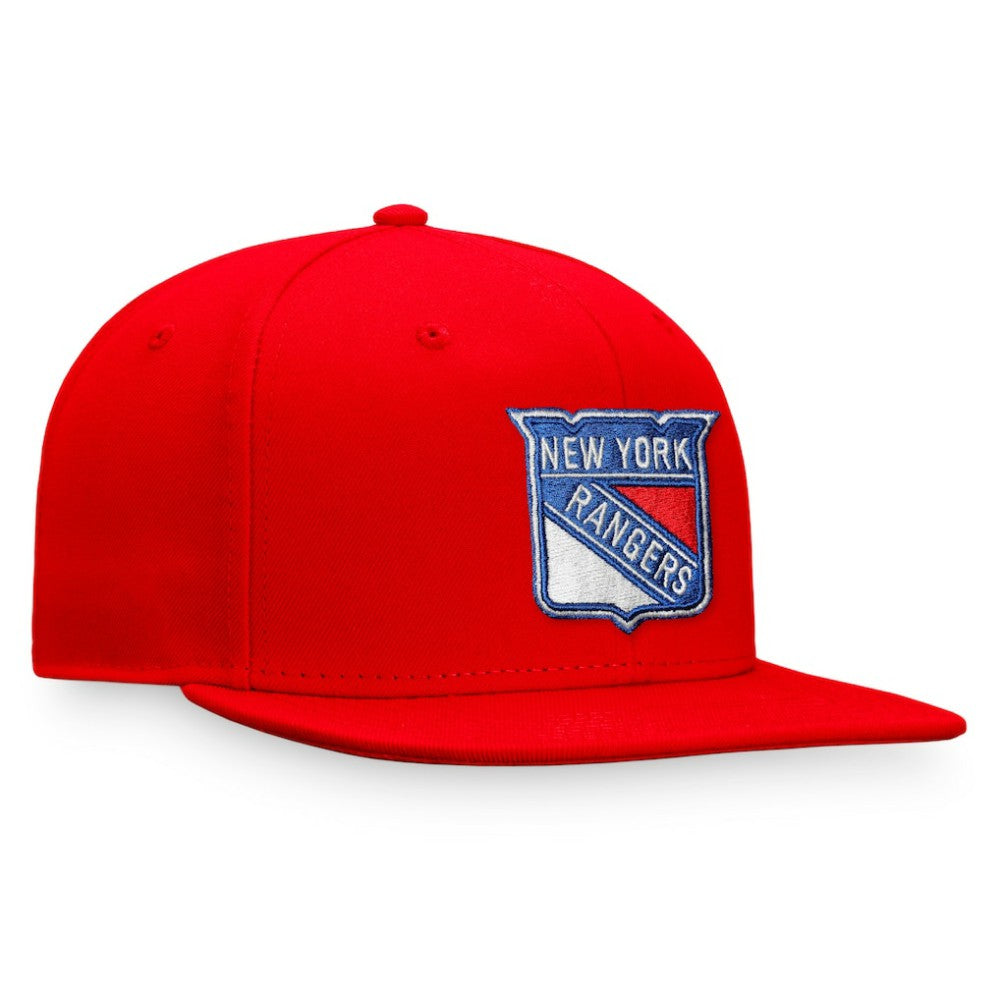 NHL Red New York Rangers Fanatics Core Primary Logo Fitted Hat