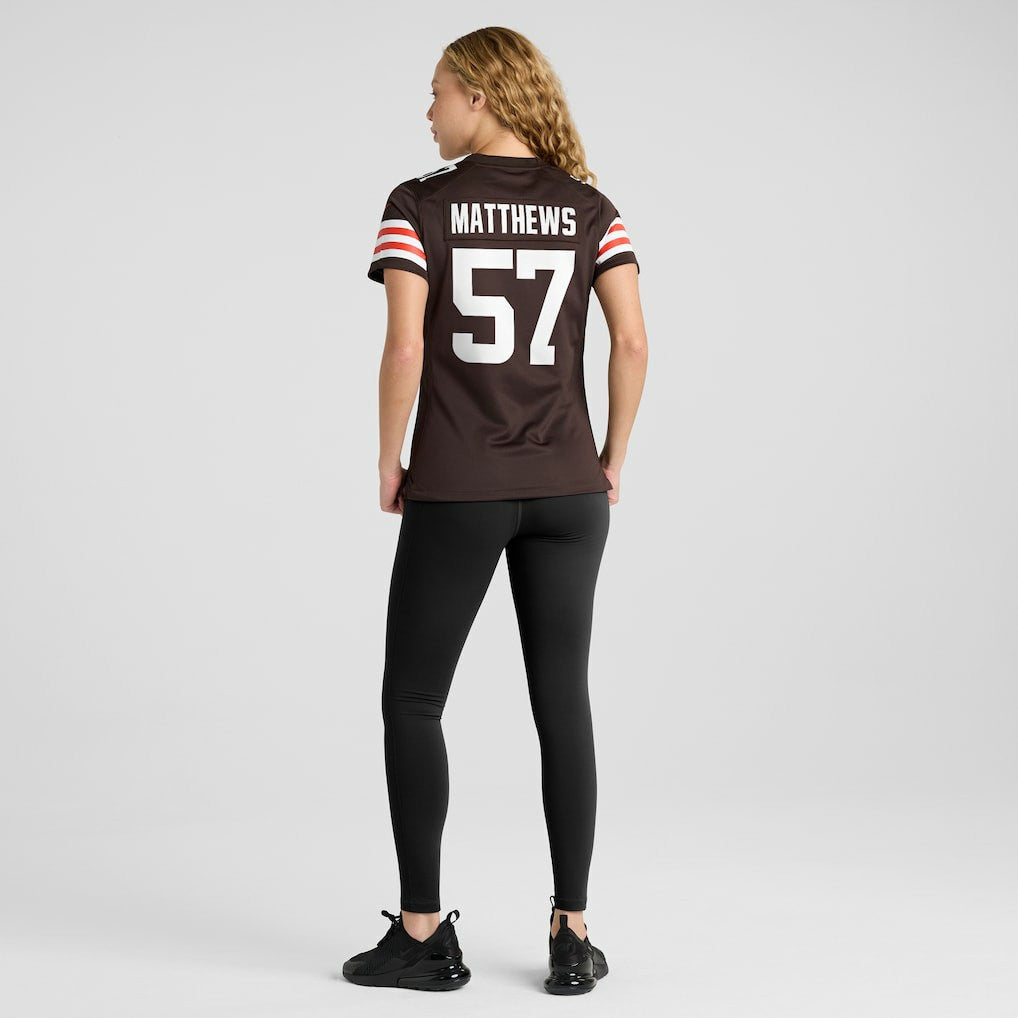 Clay Matthews  Women's Game Retired Player Jersey - Cleveland Browns