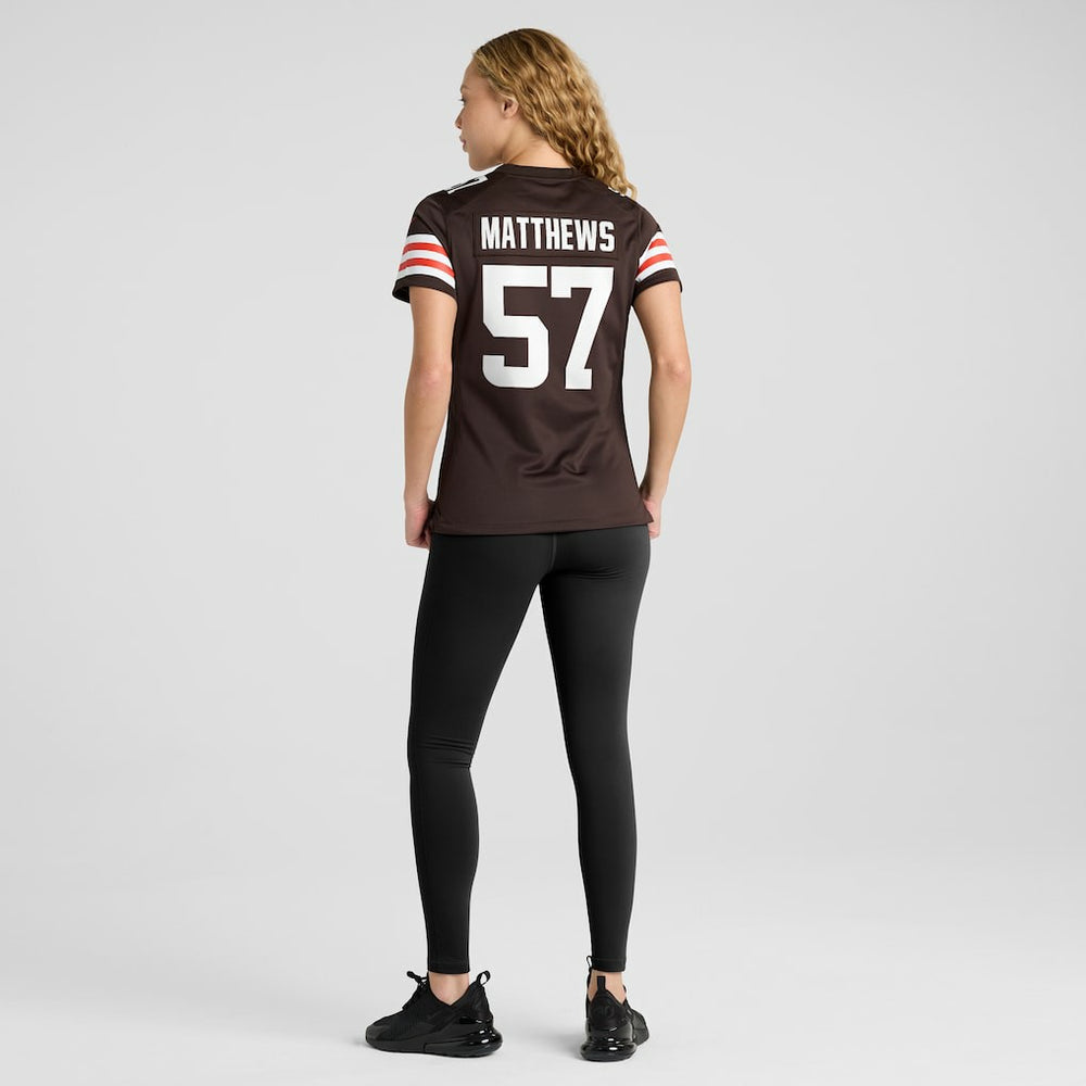 Clay Matthews  Women's Game Retired Player Jersey - Cleveland Browns
