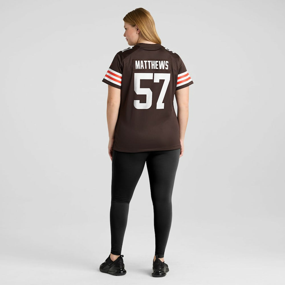Clay Matthews  Women's Game Retired Player Jersey - Cleveland Browns