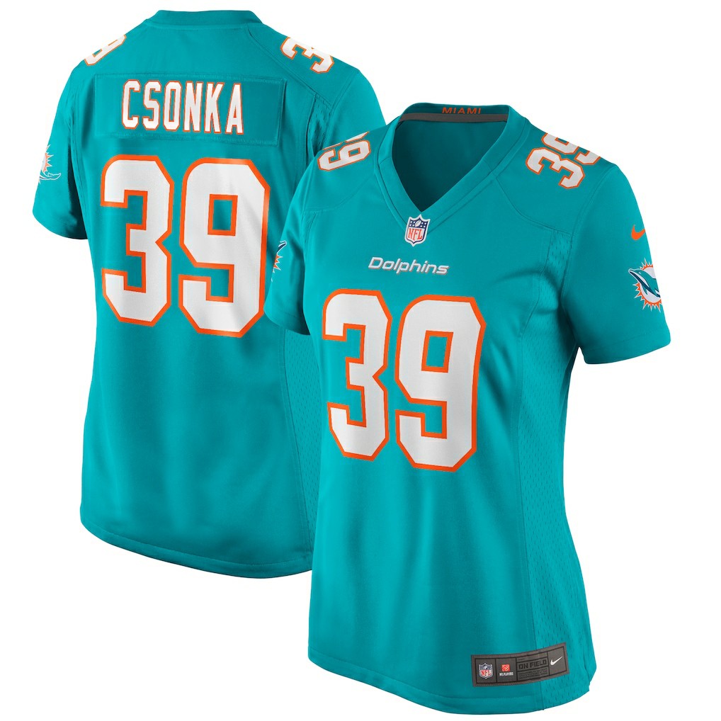 Larry Csonka  Women's Game Retired Player Jersey - Miami Dolphins