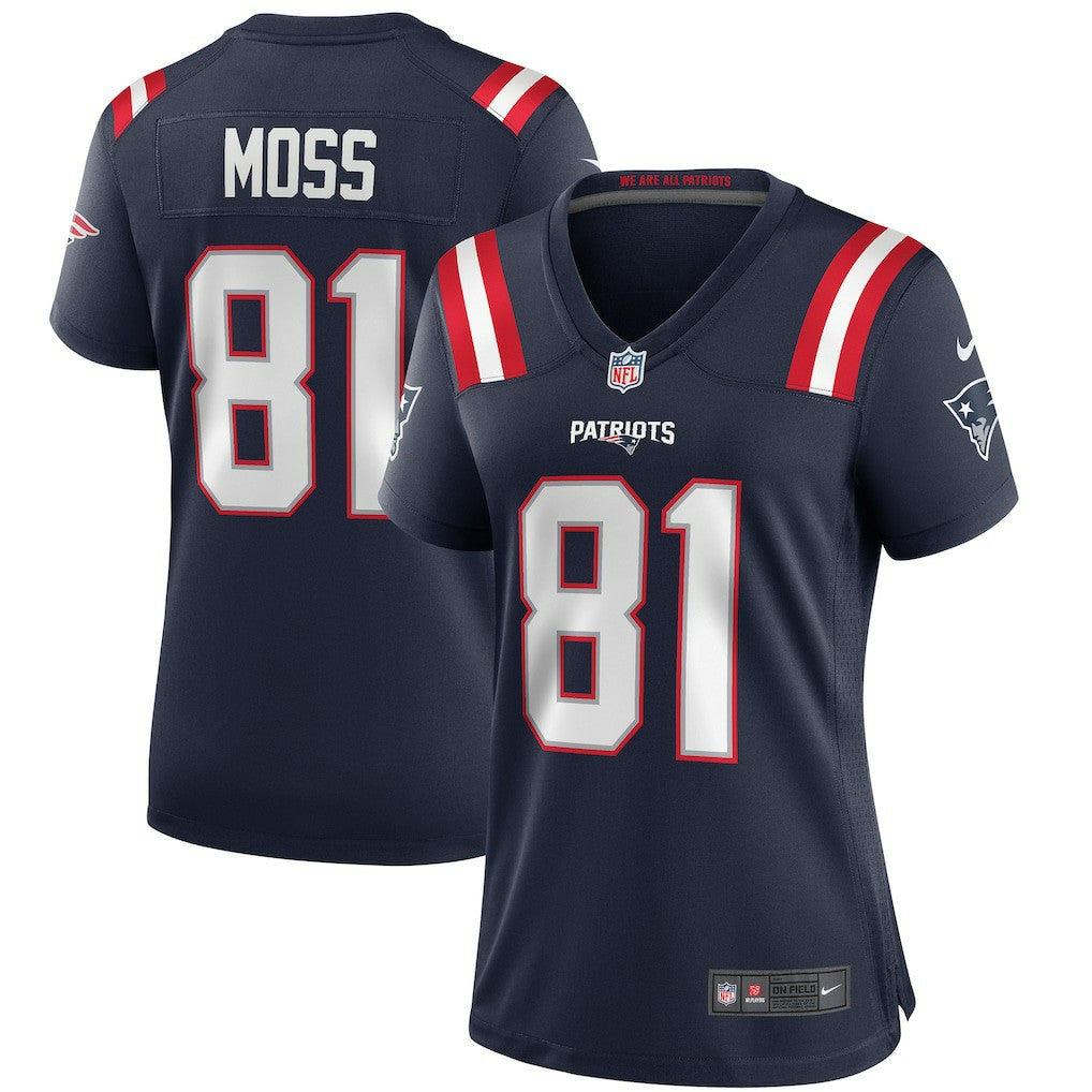Randy Moss  Women's Game Retired Player Jersey - New England Patriots