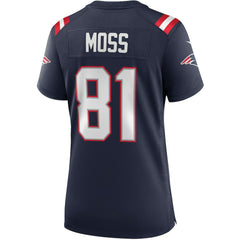 Randy Moss  Women's Game Retired Player Jersey - New England Patriots