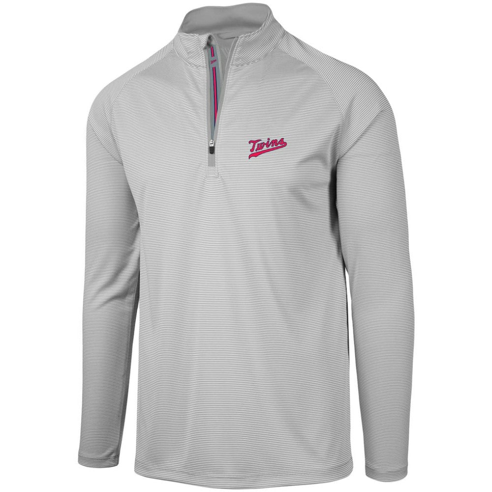 MLB Minnesota Twins Levelwear Orion Historic Logo Raglan Quarter-Zip Jacket
