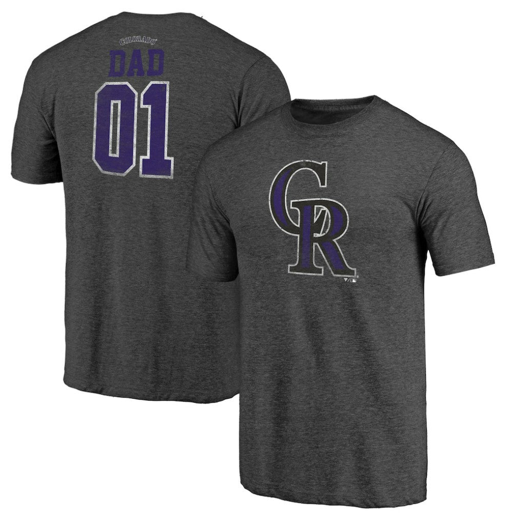 MLB Colorado Rockies Father's Day Greatest Dad Tri-Blend T-Shirt