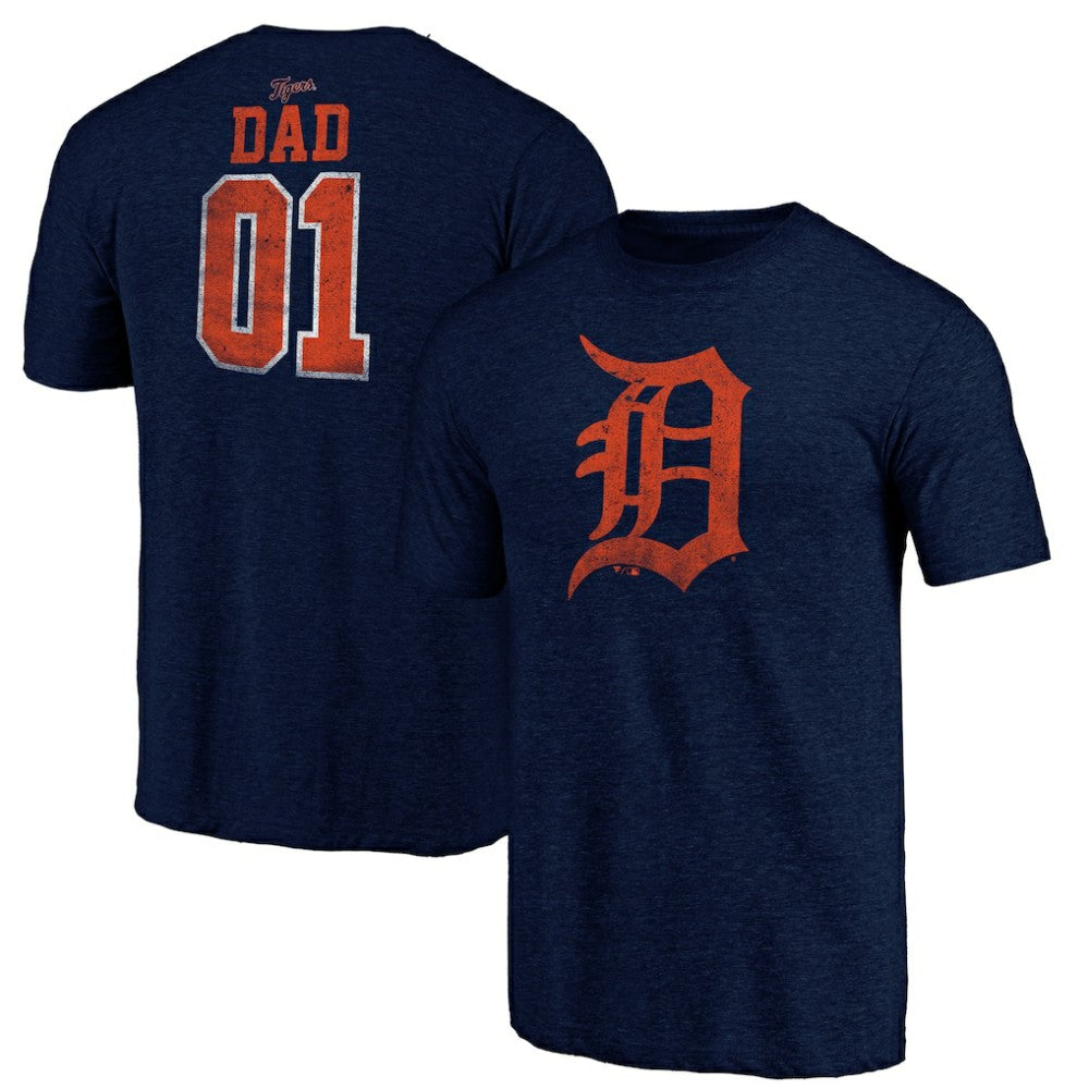 MLB Detroit Tigers Father's Day Greatest Dad Tri-Blend T-Shirt