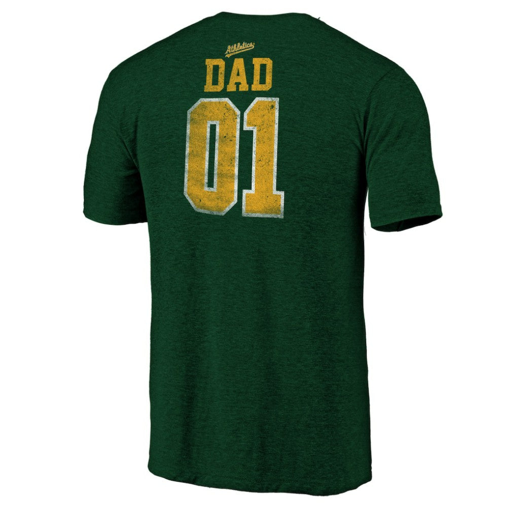 MLB Athletics Father's Day Greatest Dad Tri-Blend T-Shirt