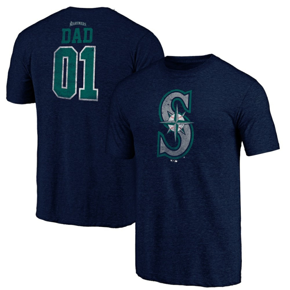 MLB Seattle Mariners Father's Day Greatest Dad Tri-Blend T-Shirt