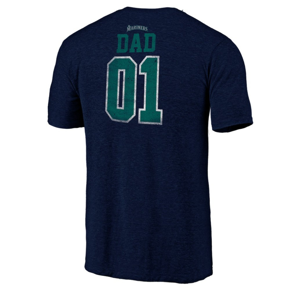 MLB Seattle Mariners Father's Day Greatest Dad Tri-Blend T-Shirt
