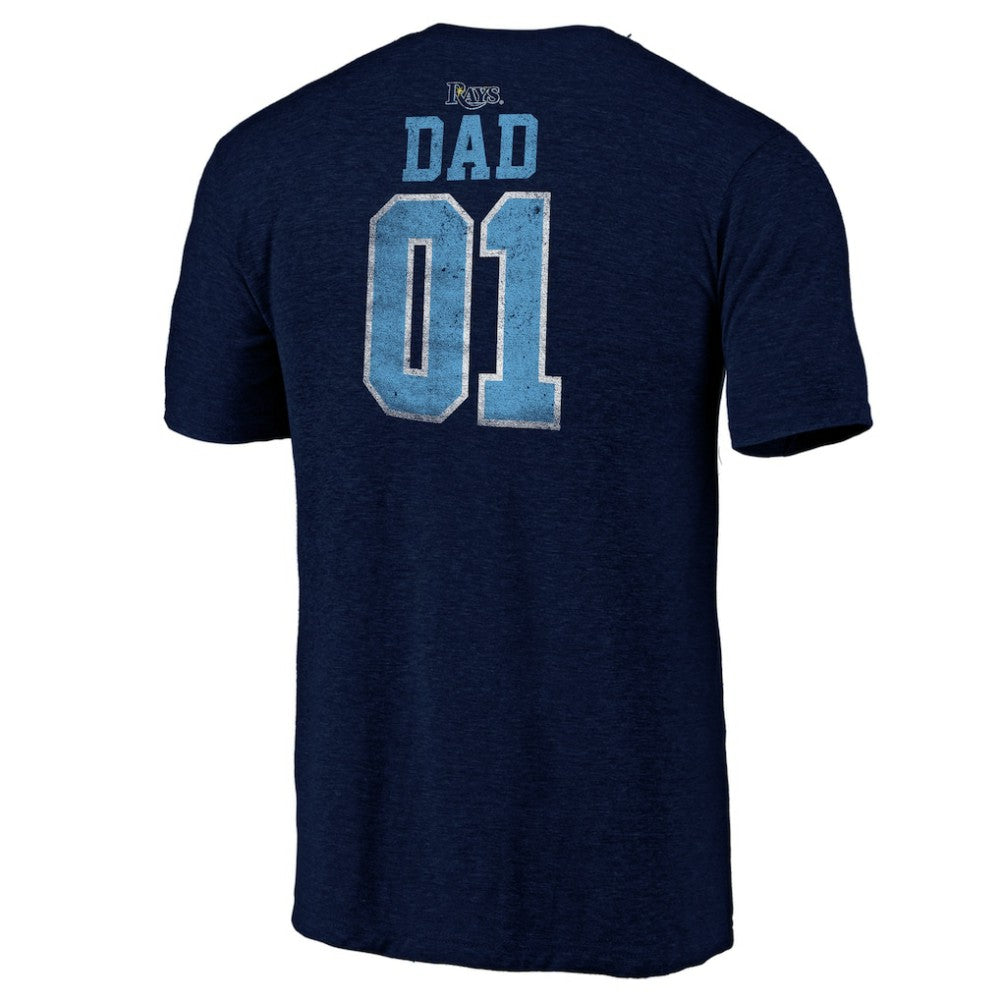 MLB Tampa Bay Rays Father's Day Greatest Dad Tri-Blend T-Shirt