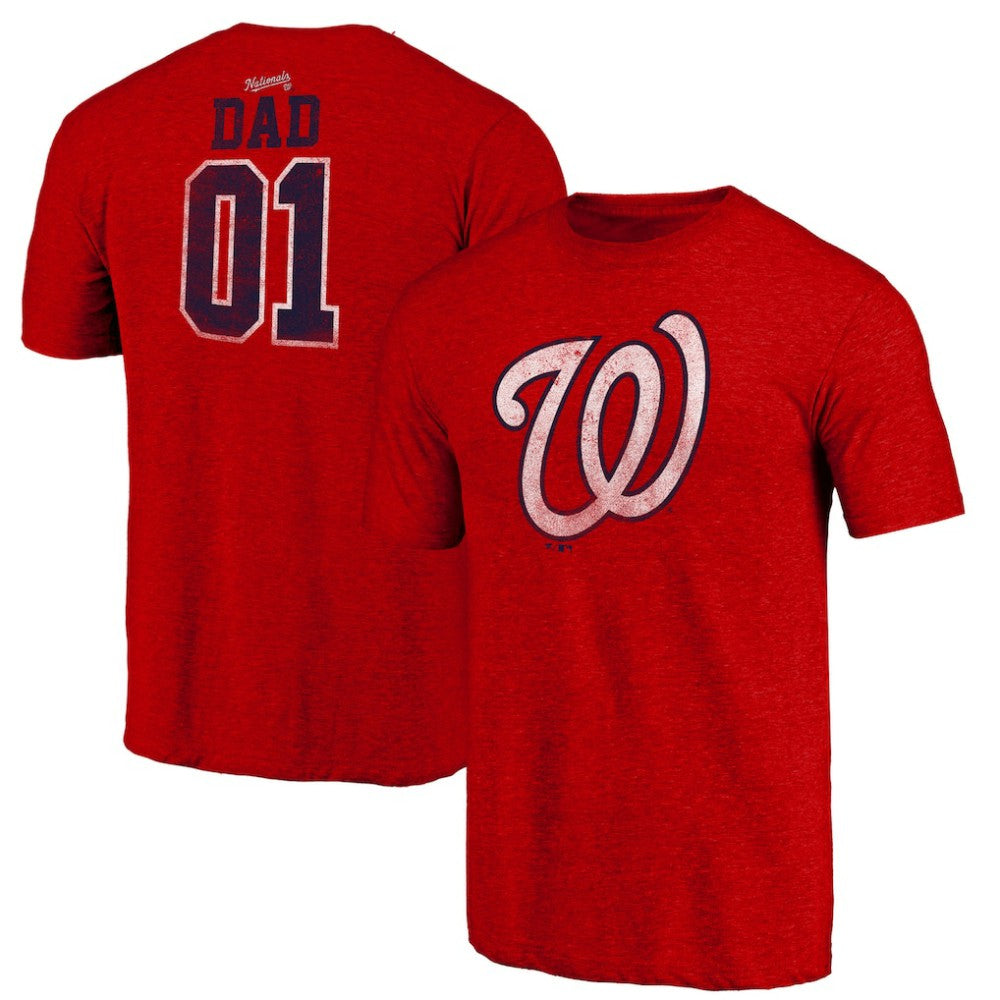 MLB Washington Nationals Father's Day Greatest Dad Tri-Blend T-Shirt