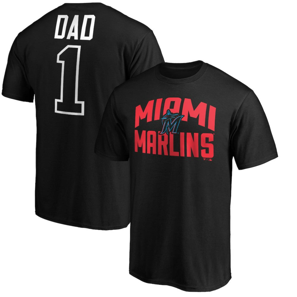 MLB Miami Marlins Father's Day #1 Dad T-Shirt