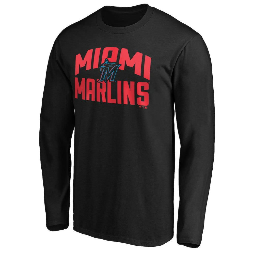 MLB Miami Marlins Father's Day #1 Dad Long Sleeve T-Shirt