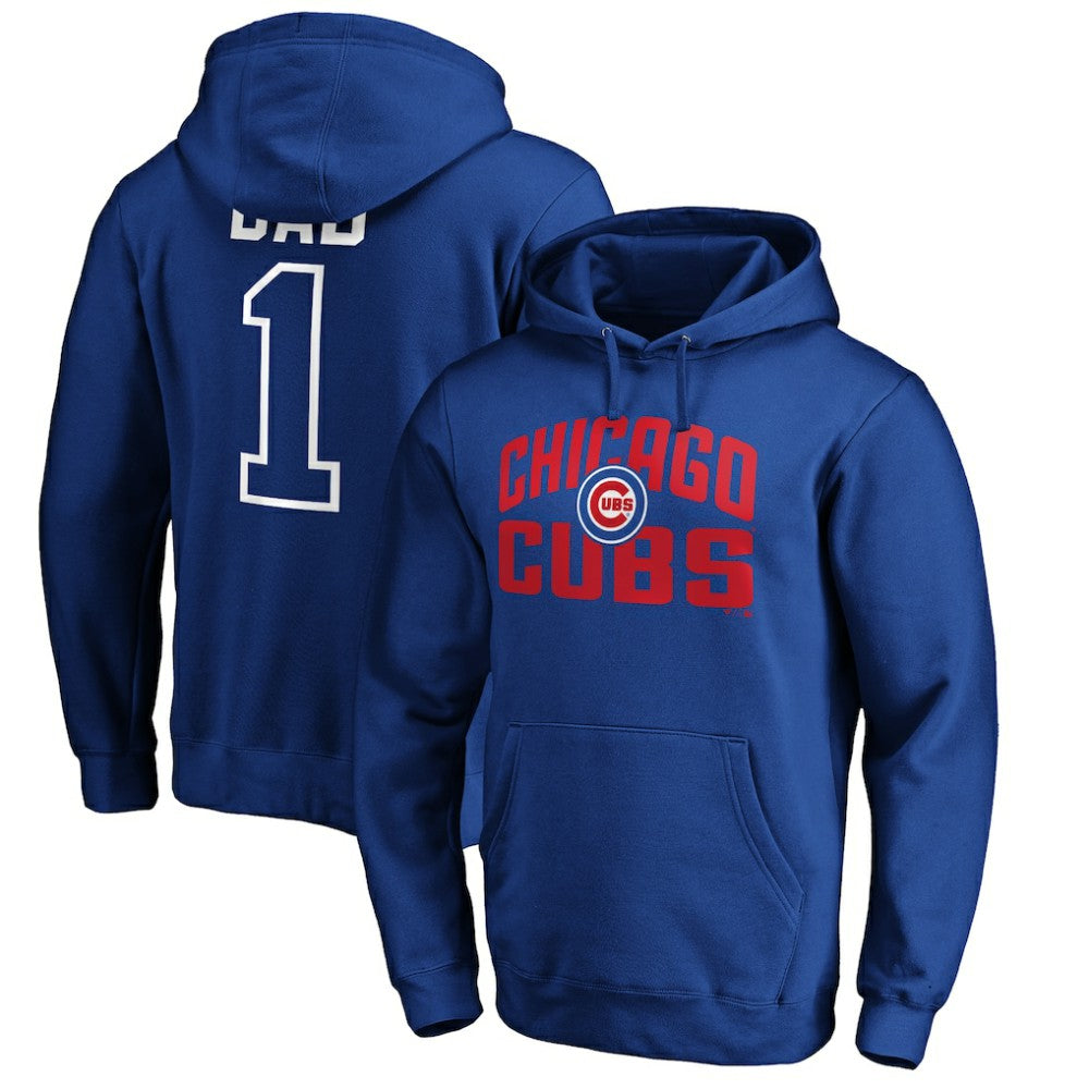 MLB Chicago Cubs Father's Day #1 Dad Pullover Hoodie