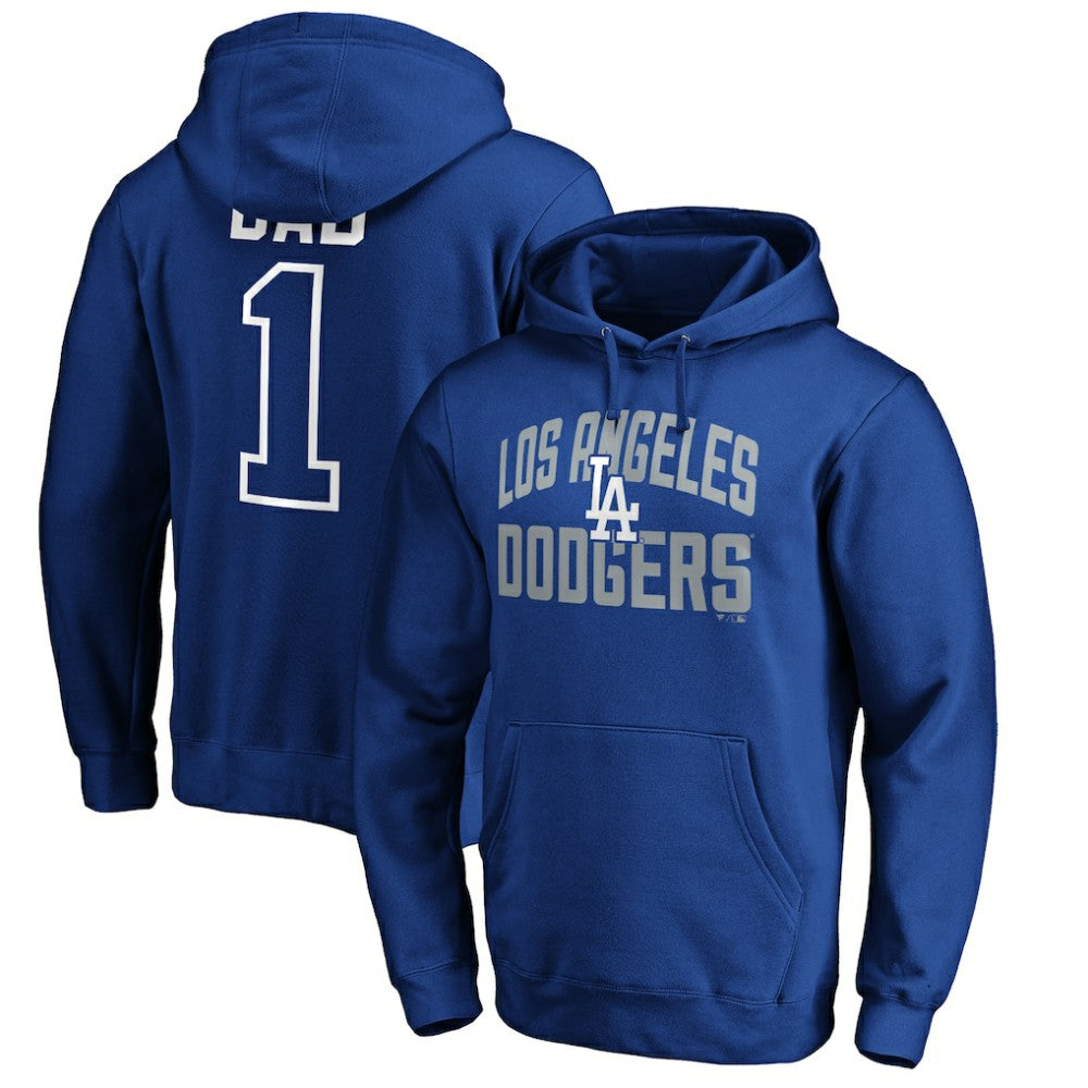 MLB Los Angeles Dodgers Father's Day #1 Dad Pullover Hoodie