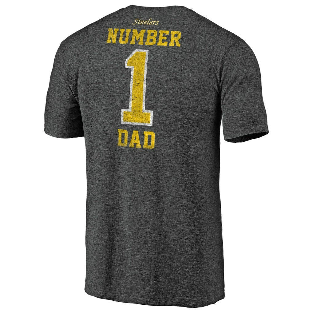 #1 Dad Team Logo T-Shirt - Pittsburgh Steelers