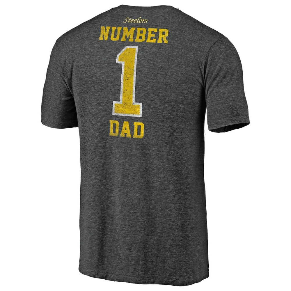 #1 Dad Team Logo T-Shirt - Pittsburgh Steelers