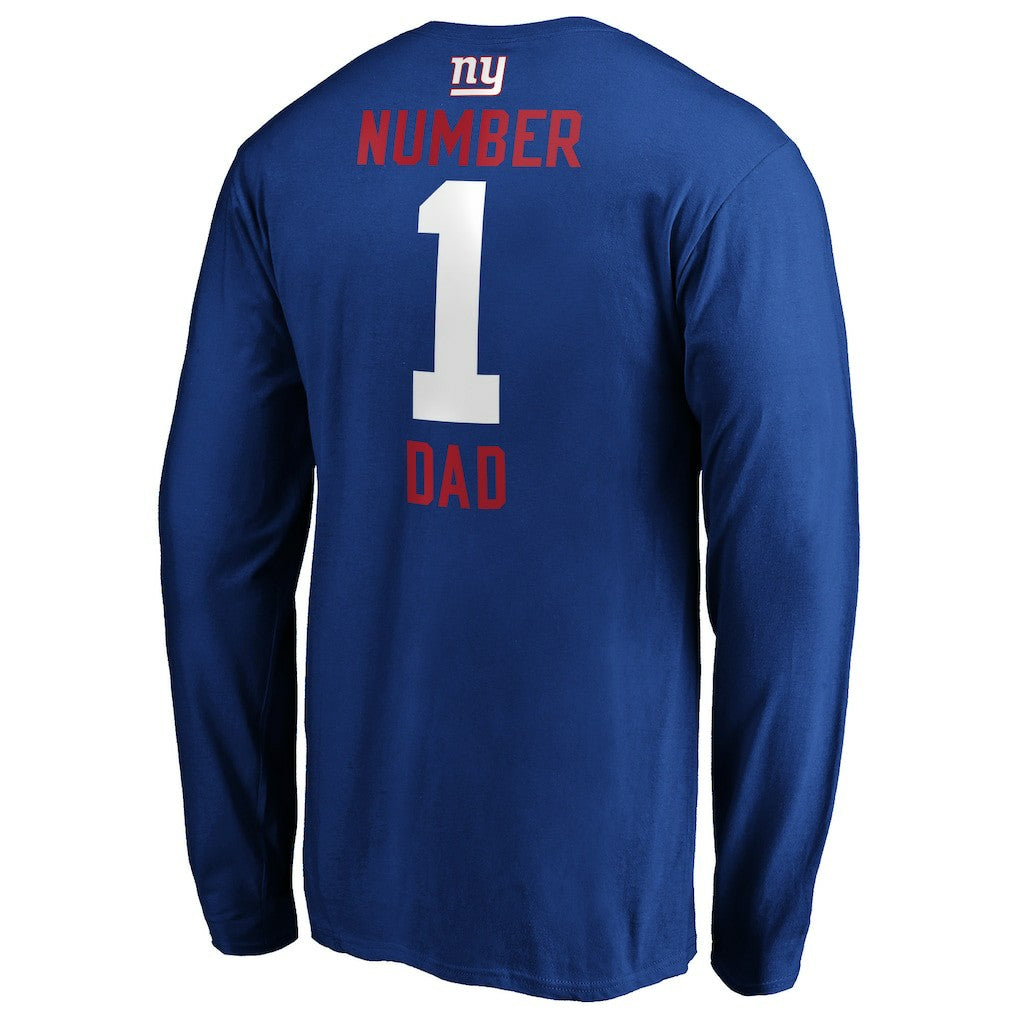#1 Dad Long Sleeve Team Logo T-Shirt - New York Giants