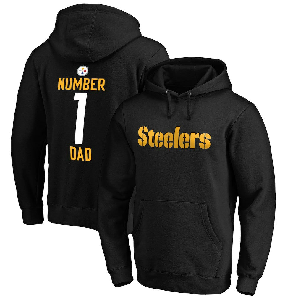 #1 Dad Pullover Hoodie - Pittsburgh Steelers