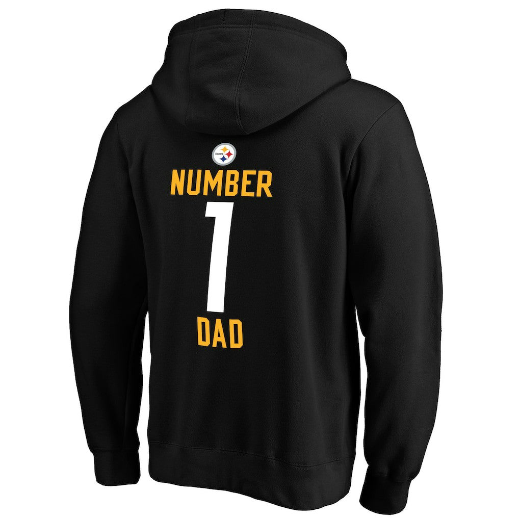 #1 Dad Pullover Hoodie - Pittsburgh Steelers