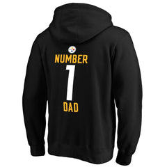#1 Dad Pullover Hoodie - Pittsburgh Steelers