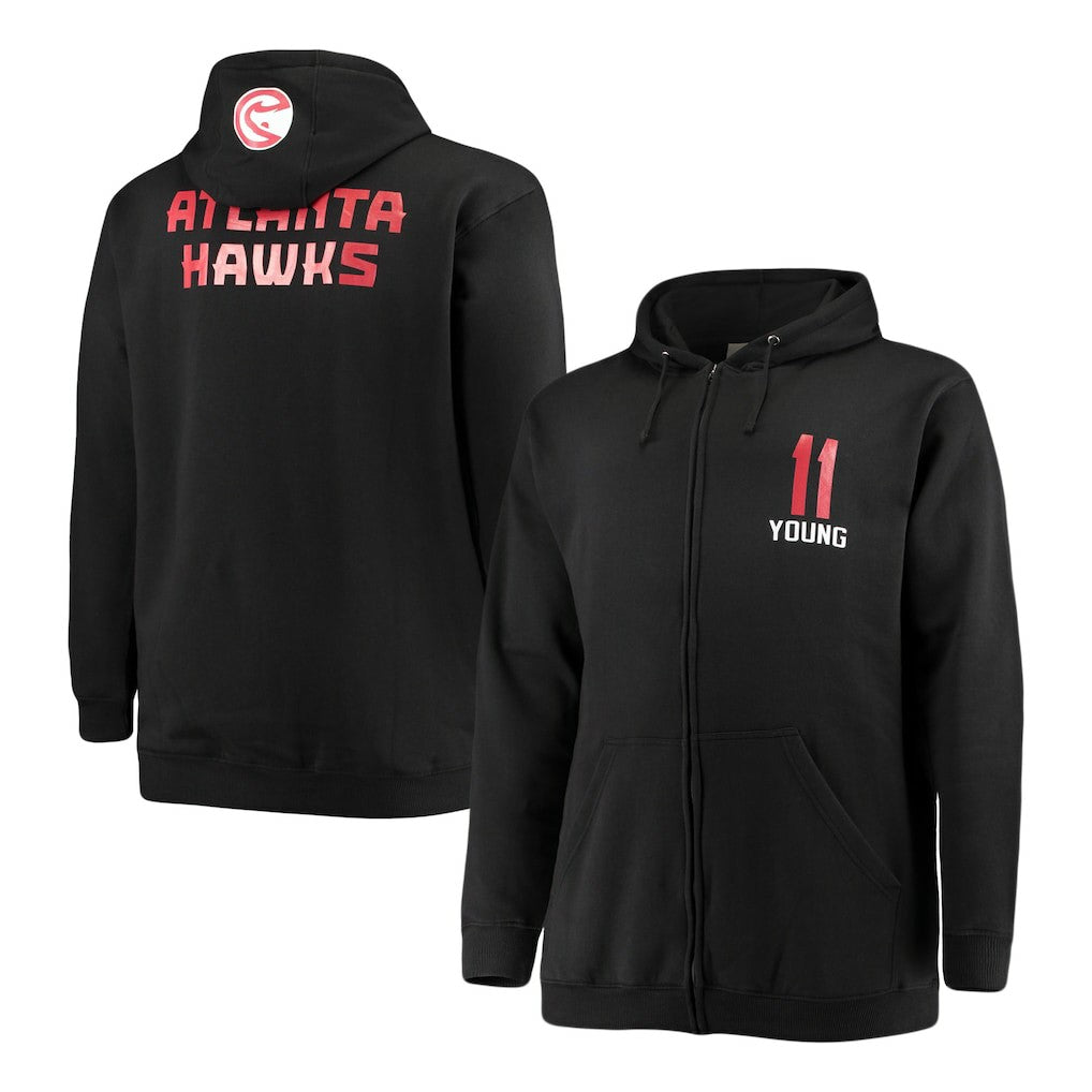 NBA Trae Young Atlanta Hawks Big & Tall Player Name & Number Full-Zip Hoodie Jacket