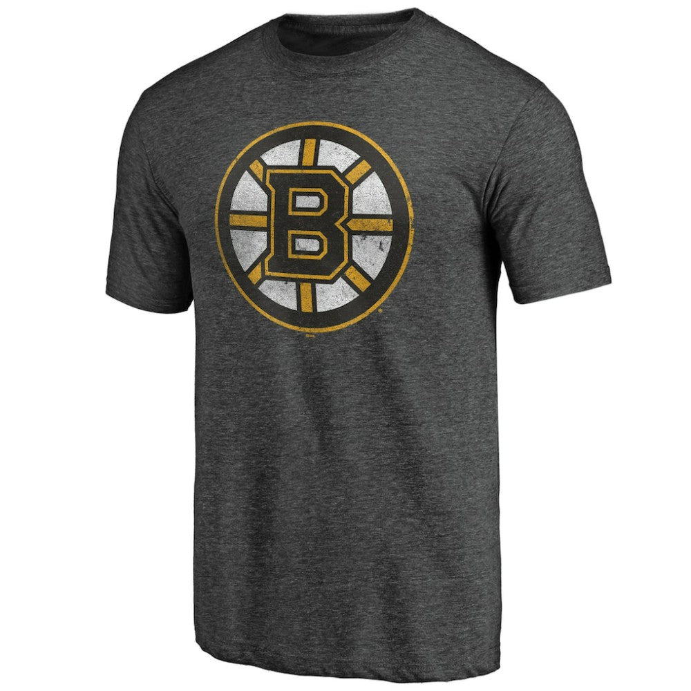 NHL Charcoal Boston Bruins Greatest Dad Tri-Blend T-Shirt