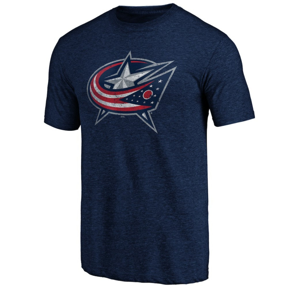 NHL Navy Columbus Blue Jackets Greatest Dad Tri-Blend T-Shirt