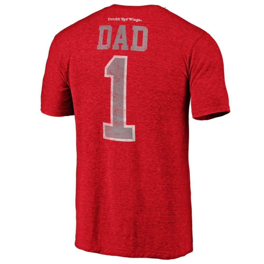 NHL Red Detroit Red Wings Greatest Dad Tri-Blend T-Shirt