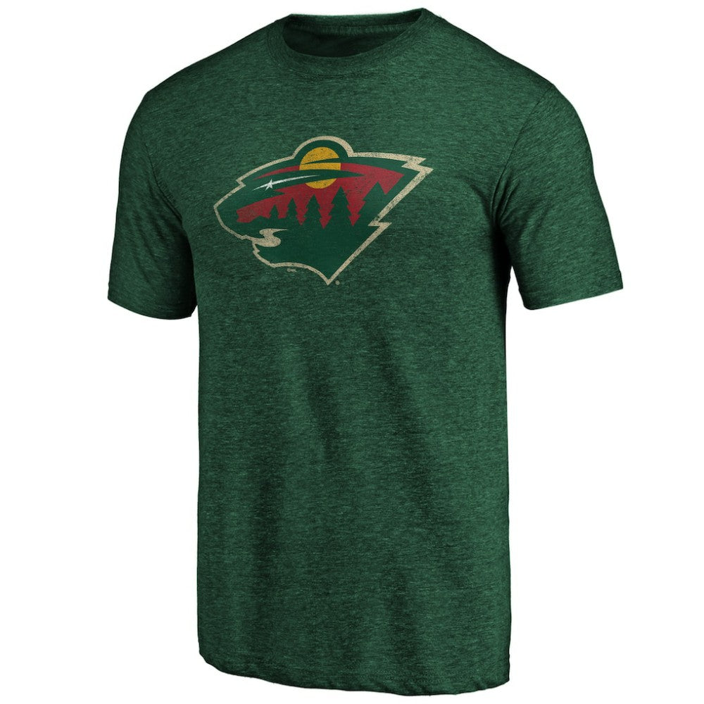 NHL Green Minnesota Wild Greatest Dad Tri-Blend T-Shirt