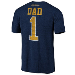 NHL Navy Nashville Predators Greatest Dad Tri-Blend T-Shirt