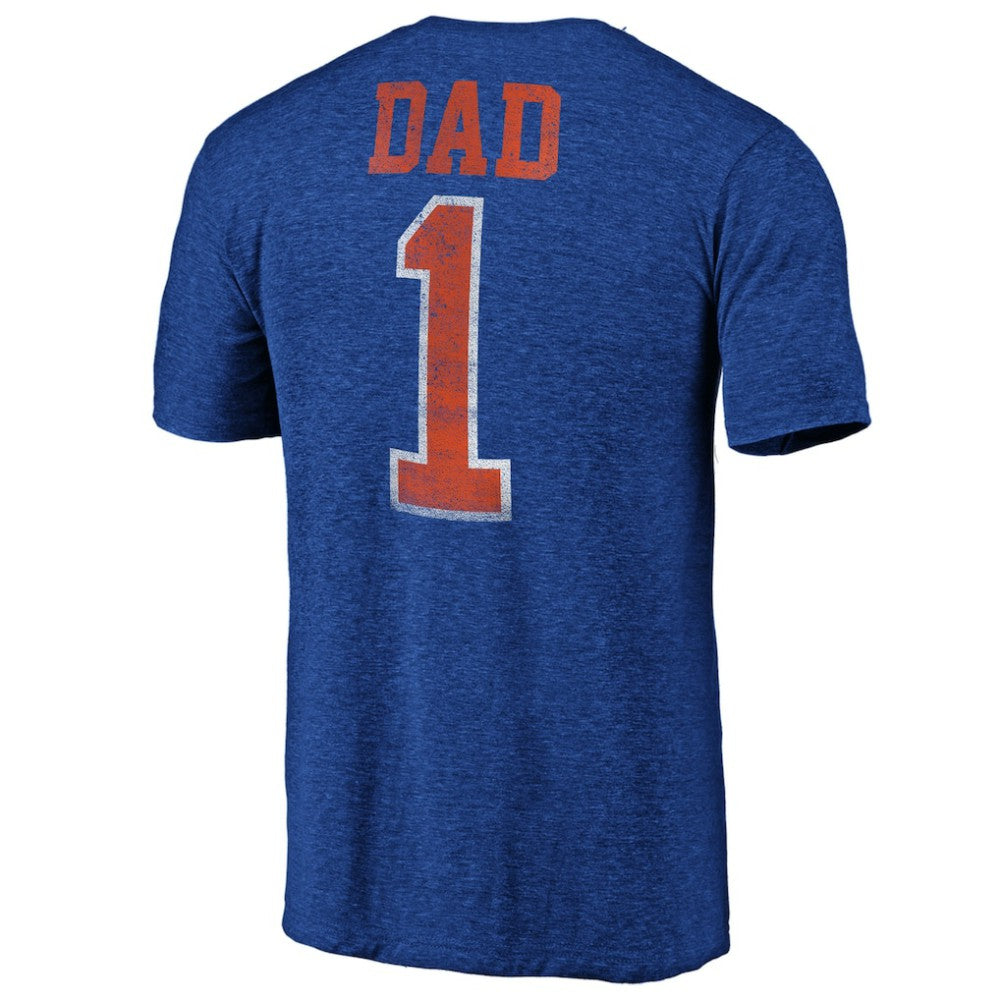 NHL Royal New York Islanders Greatest Dad Tri-Blend T-Shirt