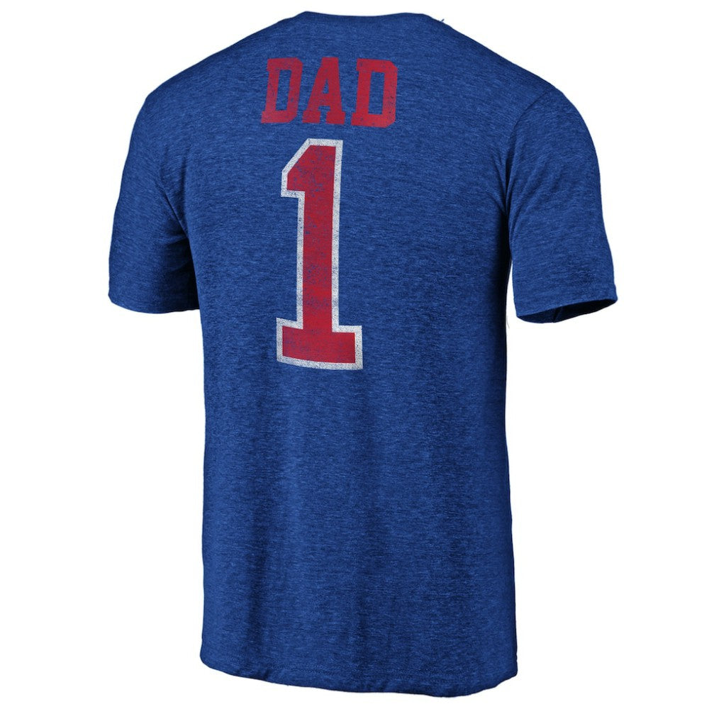 NHL Blue New York Rangers Greatest Dad Tri-Blend T-Shirt