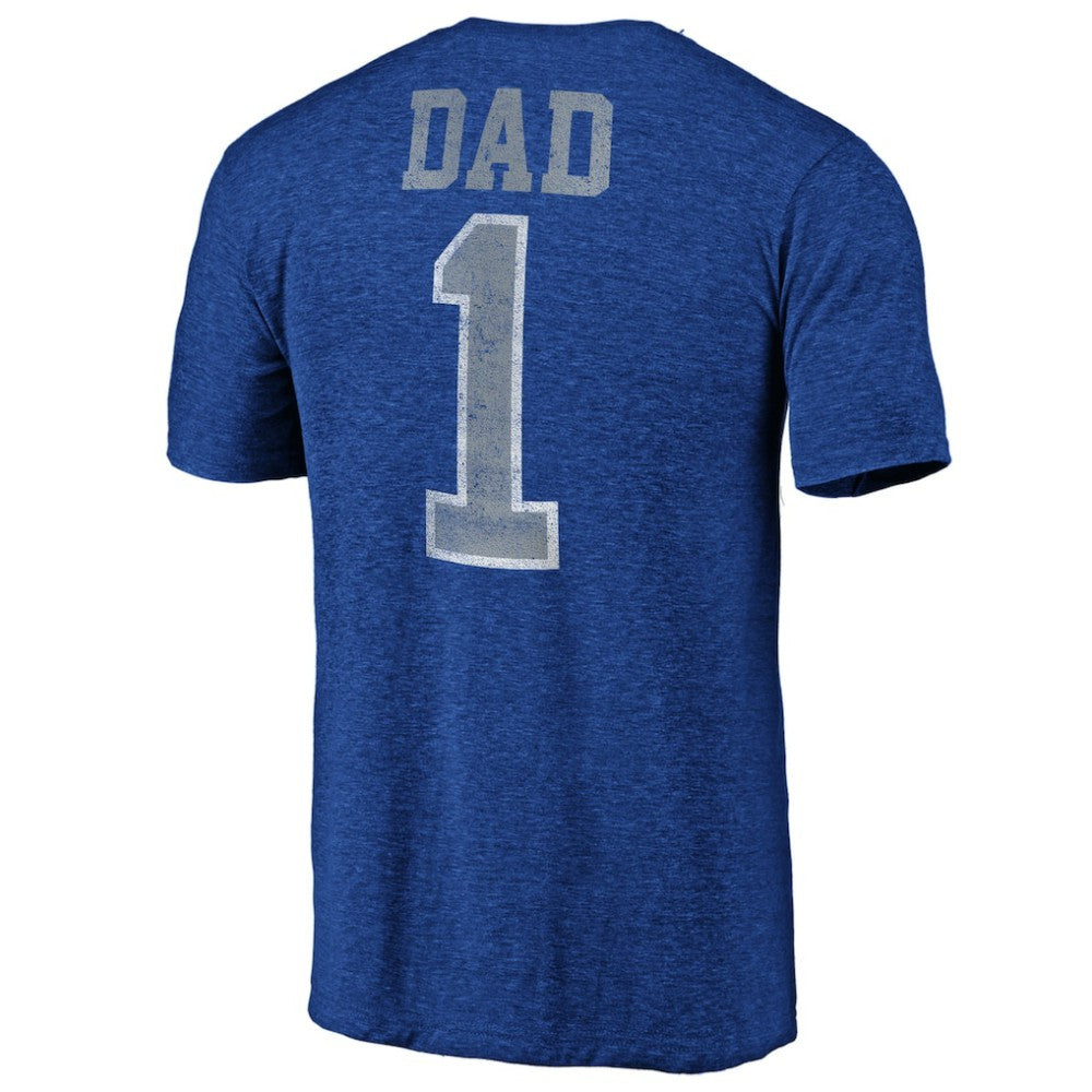 NHL Blue Tampa Bay Lightning Greatest Dad Tri-Blend T-Shirt