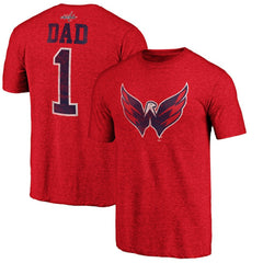 NHL Red Washington Capitals Greatest Dad Tri-Blend T-Shirt
