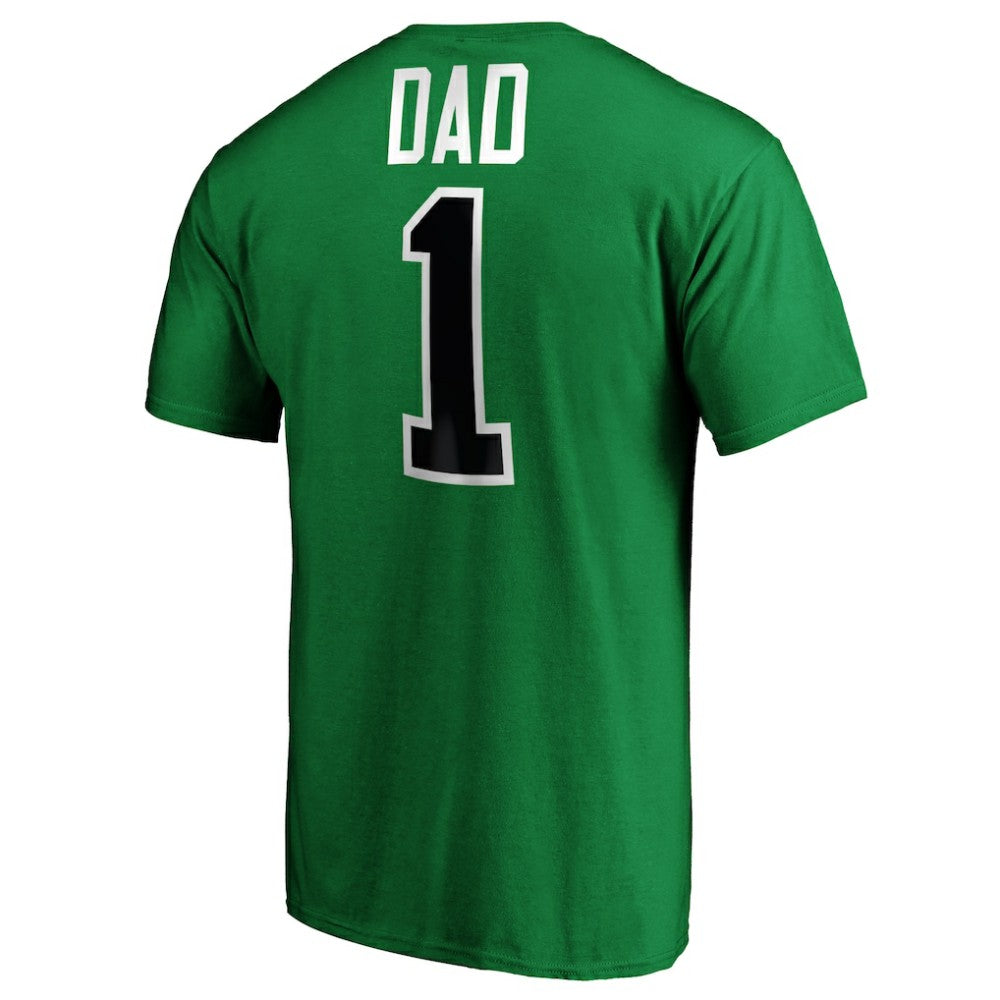 NHL Kelly Green Dallas Stars #1 Dad T-Shirt