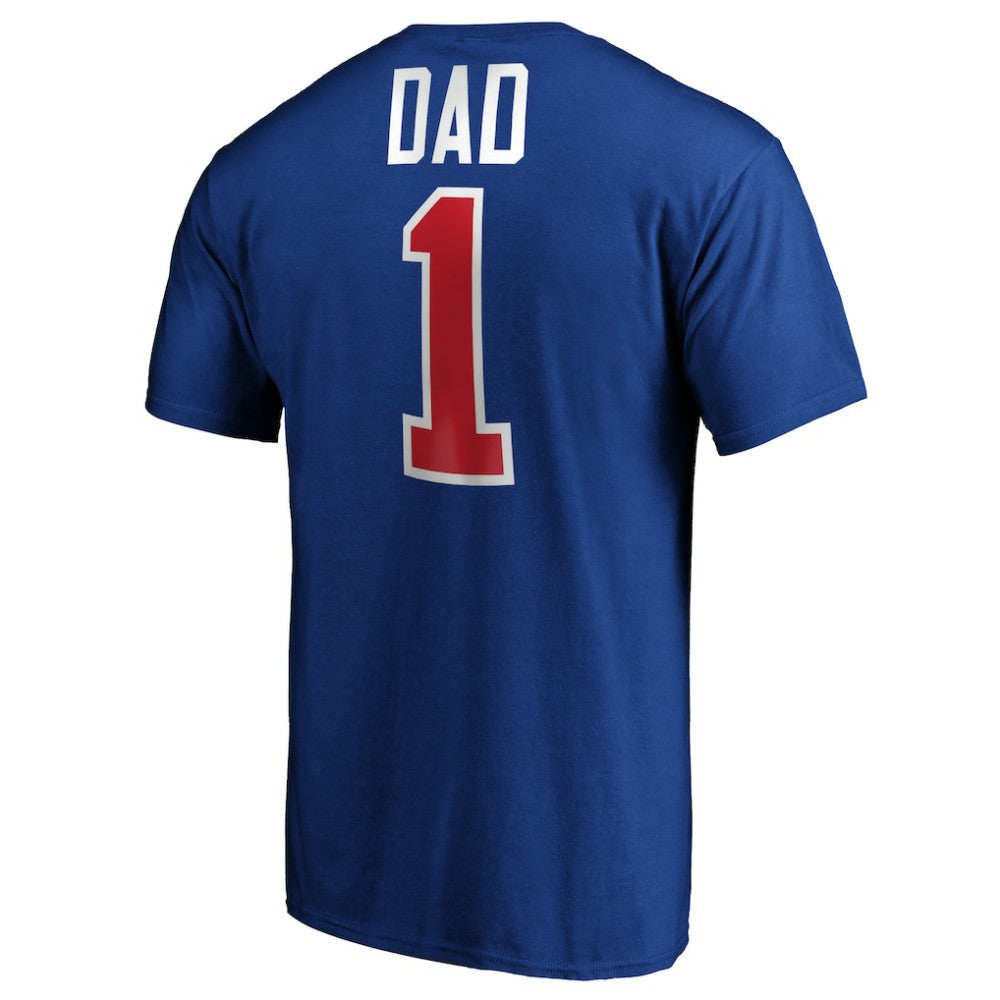 NHL Blue New York Rangers #1 Dad Logo T-Shirt