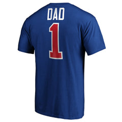 NHL Blue New York Rangers #1 Dad Logo T-Shirt