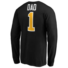 NHL Black Boston Bruins #1 Dad Long Sleeve T-Shirt
