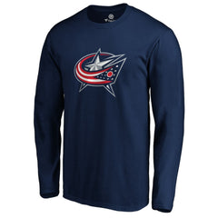 NHL Navy Columbus Blue Jackets #1 Dad Long Sleeve T-Shirt