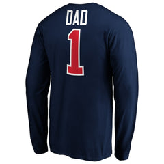 NHL Navy Columbus Blue Jackets #1 Dad Long Sleeve T-Shirt